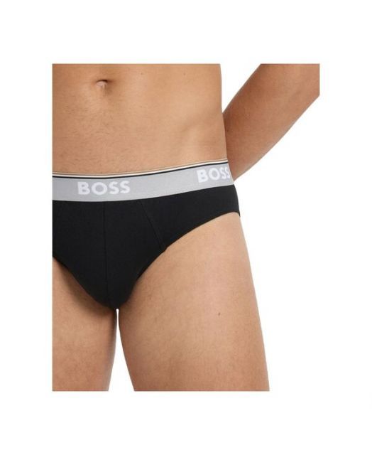 ヒューゴボス メンズ ブリーフパンツ アンダーウェア Men s Power 3-Pk. Tipped Logo Waistband Briefs Black
