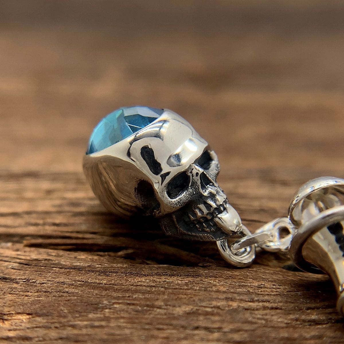 チェーンピアス 青|シルバー925ピアス