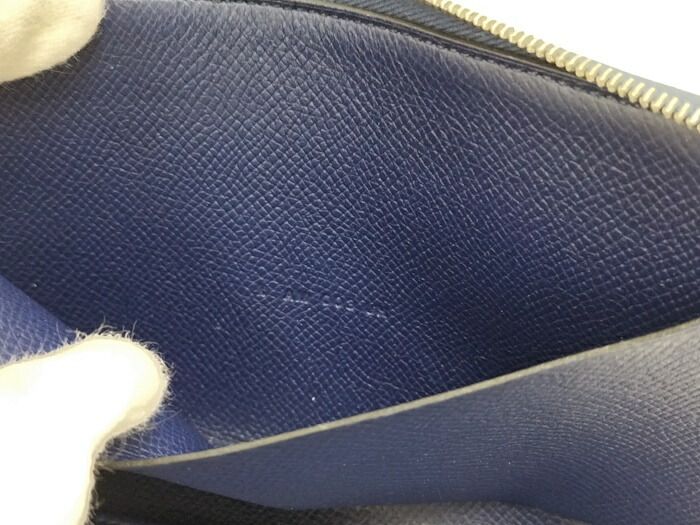 ✟ HERMES 二つ折り財布 ソワクール ナイロンキャンバス ブルー系 Y刻印 