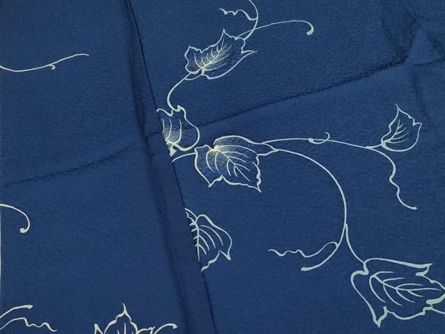 平和屋着物▽上質な小紋 単衣 蔦の葉文 正絹 逸品 CAAT9387dy