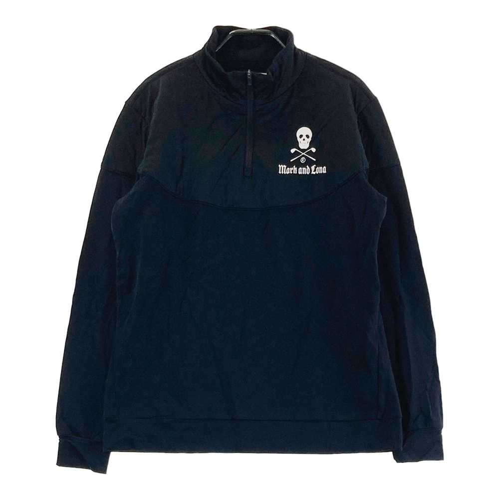 サイズ 48 MARK-LONA マークアンドロナ 中綿切替 ハーフジップ 長袖Tシャツ ブラック系 240101394360 ゴルフウェア メンズ ストスト