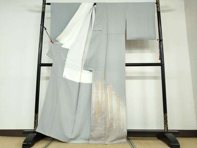 平和屋着物 豪華色留袖 枝葉文 金彩 反端付き 正絹 DAAY5267ud