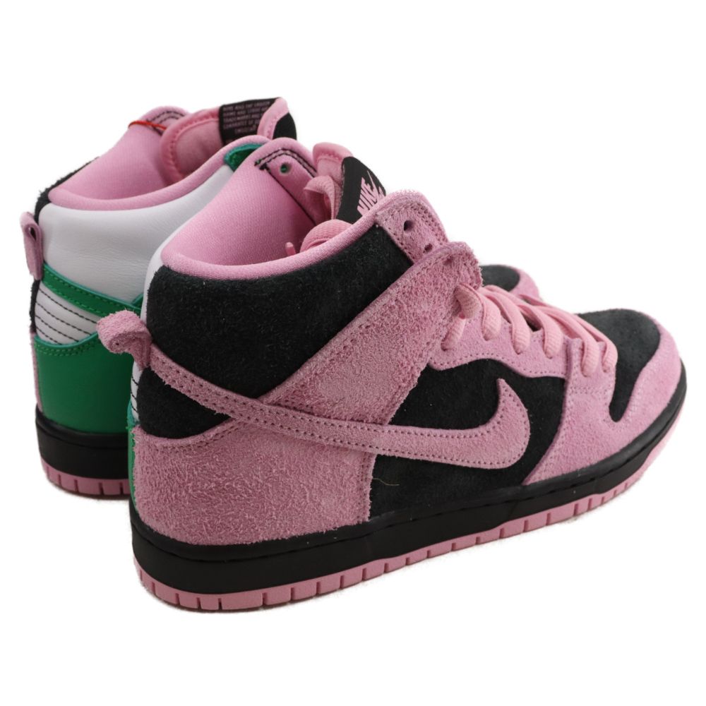 NIKE SB (ナイキエスビー) DUNK HIGH PRO PRM INVERT CELTICS インバートセルティックス ダンク ハイ カットスニーカー ブラック ピンク US7/25cm CU7349-001