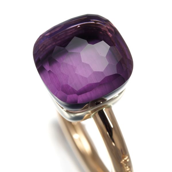 Pomellato ポメラート ガーネット チェーンリング K18PG 約13号