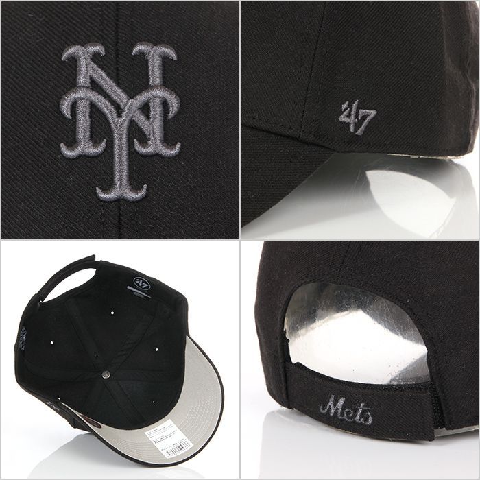 国内正規品】【新品】【MVP】47BRAND NY ニューヨーク メッツ 帽子 黒