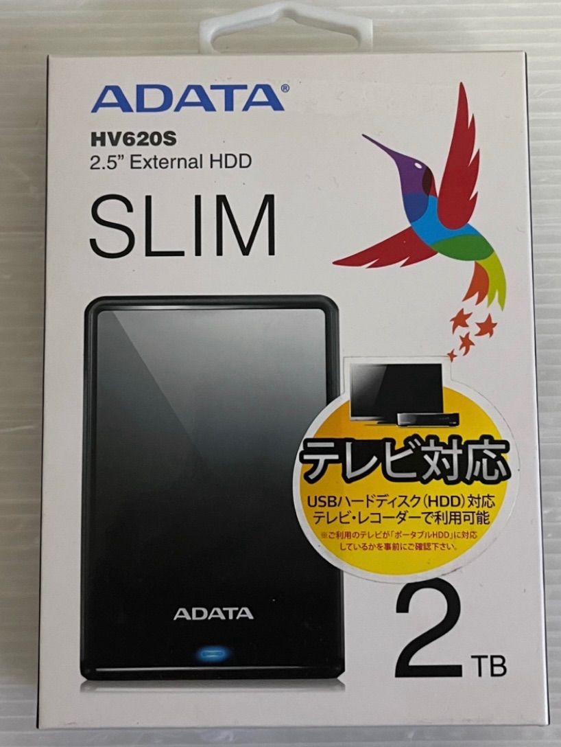 ADATA USBハードディスク HDD対応 2TB ブラック