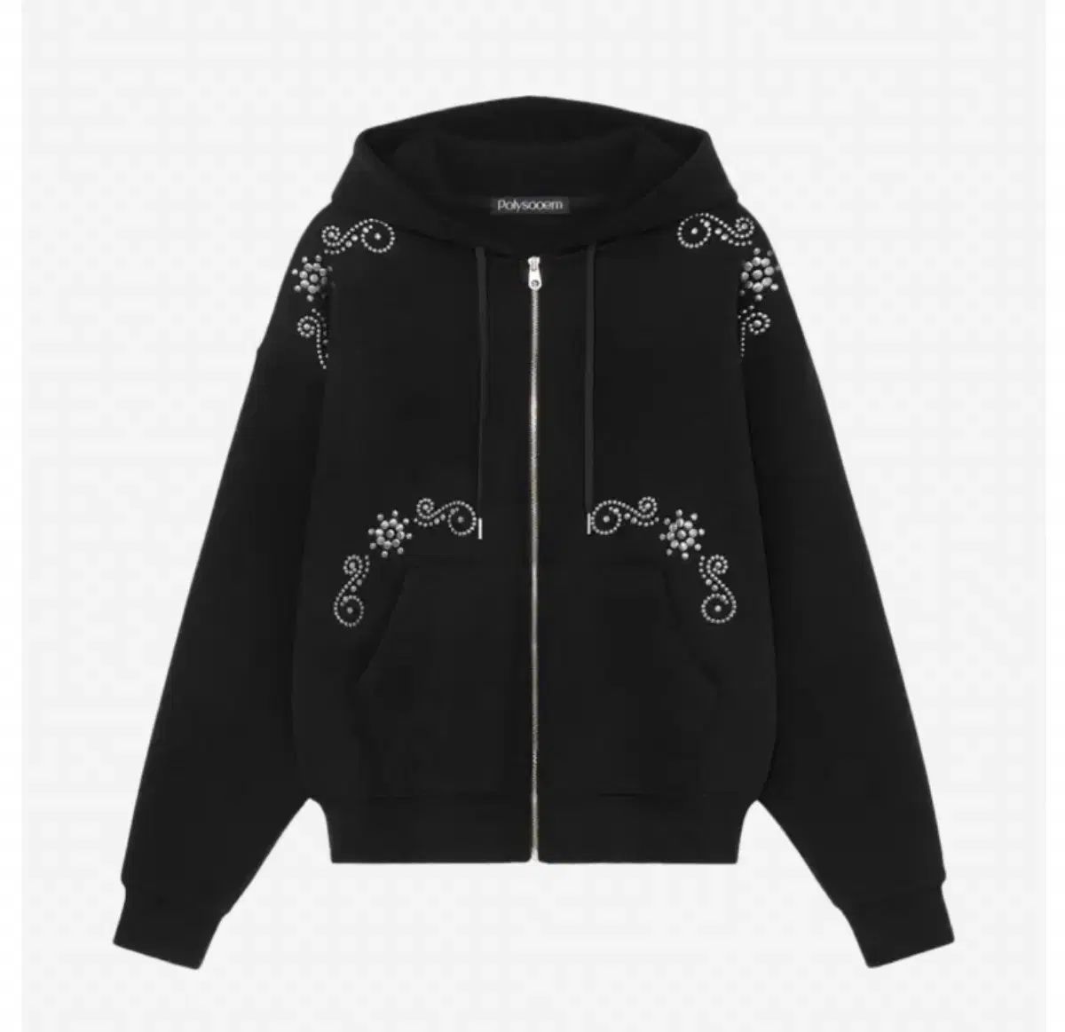 ポリシュエム ジップアップパーカー フード付き