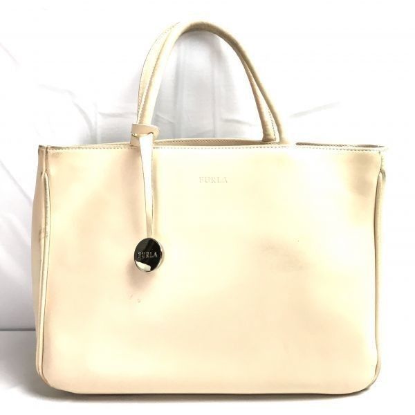 2way！フルラ　FURLA　レザー　ショルダーバッグ　ハンドバッグ　ベージュ　無地　イタリア製　/bag〕菅NO.WB3-7 2way！フルラ FURLA レザー ショルダーバッグ ハンドバッグ ベージュ