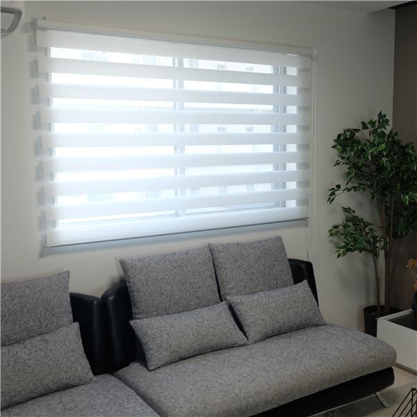 自在に光の量を調節できる調光ロールスクリーン ホワイト 約幅180×高さ200cm 代引不可