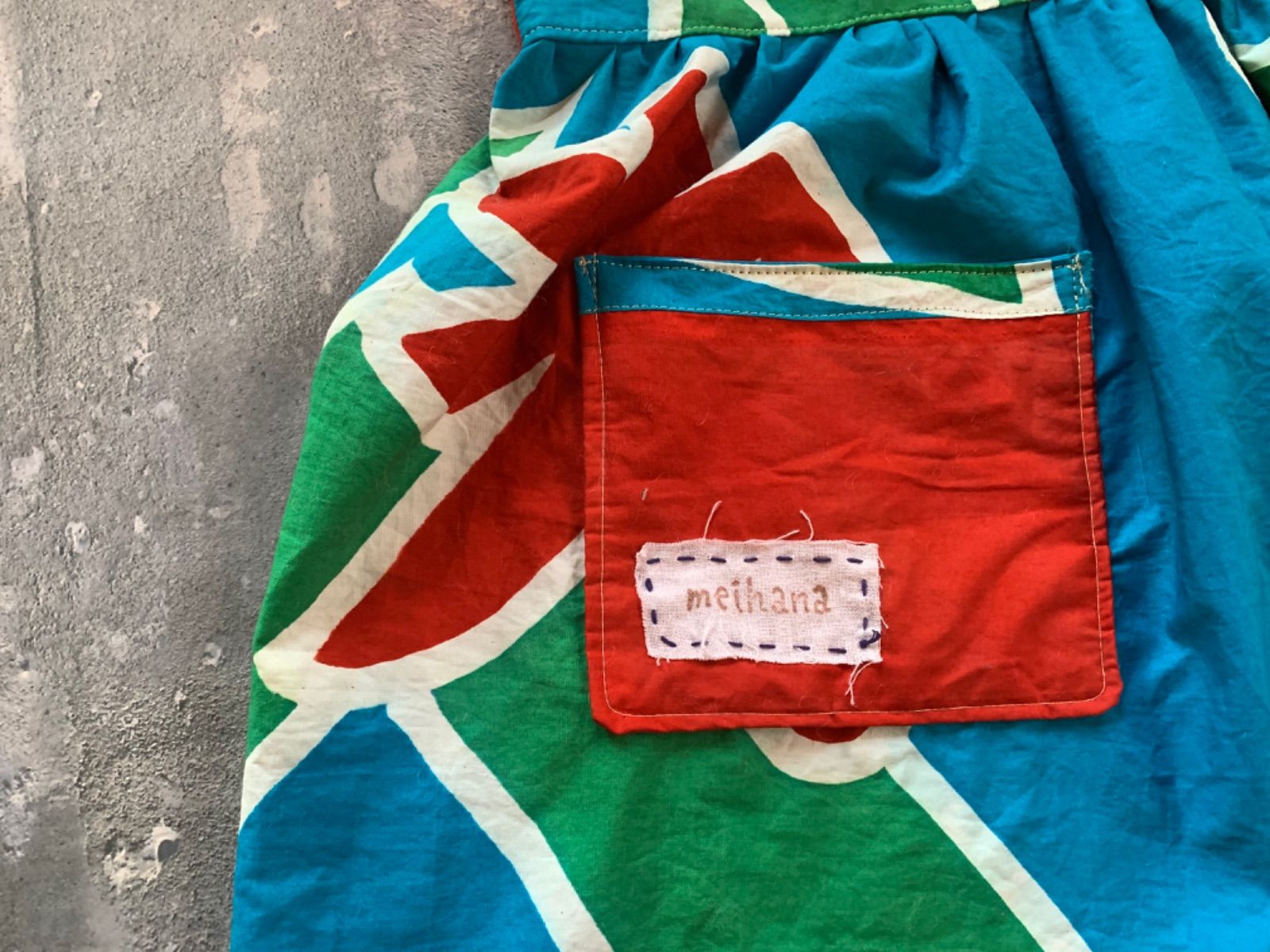 山本さま 大漁旗リメイク帽子とワンピース