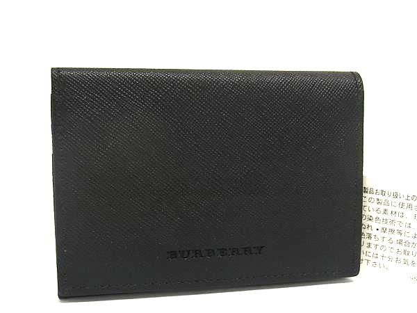 BURBERRY バーバリー レザー カードケース カード入れ 名刺入れ メンズ ブラック系 FI5775