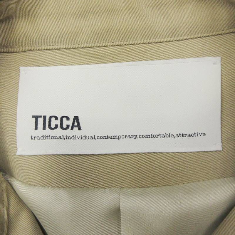 極美品 25SS ティッカ TICCA テントコート トレンチ コート ダブル  