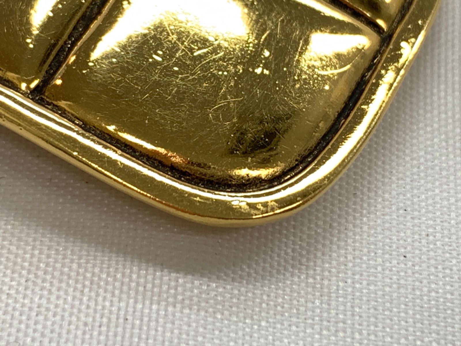 ♪CHANEL シャネル ヴィンテージブローチ ひし形 ゴールド 箱
