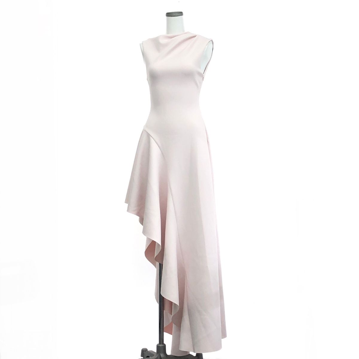 Karen millen カレンミレン アシンメトリードレスワンピース サイズ UK8 ノースリーブ|ロング|パーティー|結婚式 ピンク | 240001162214