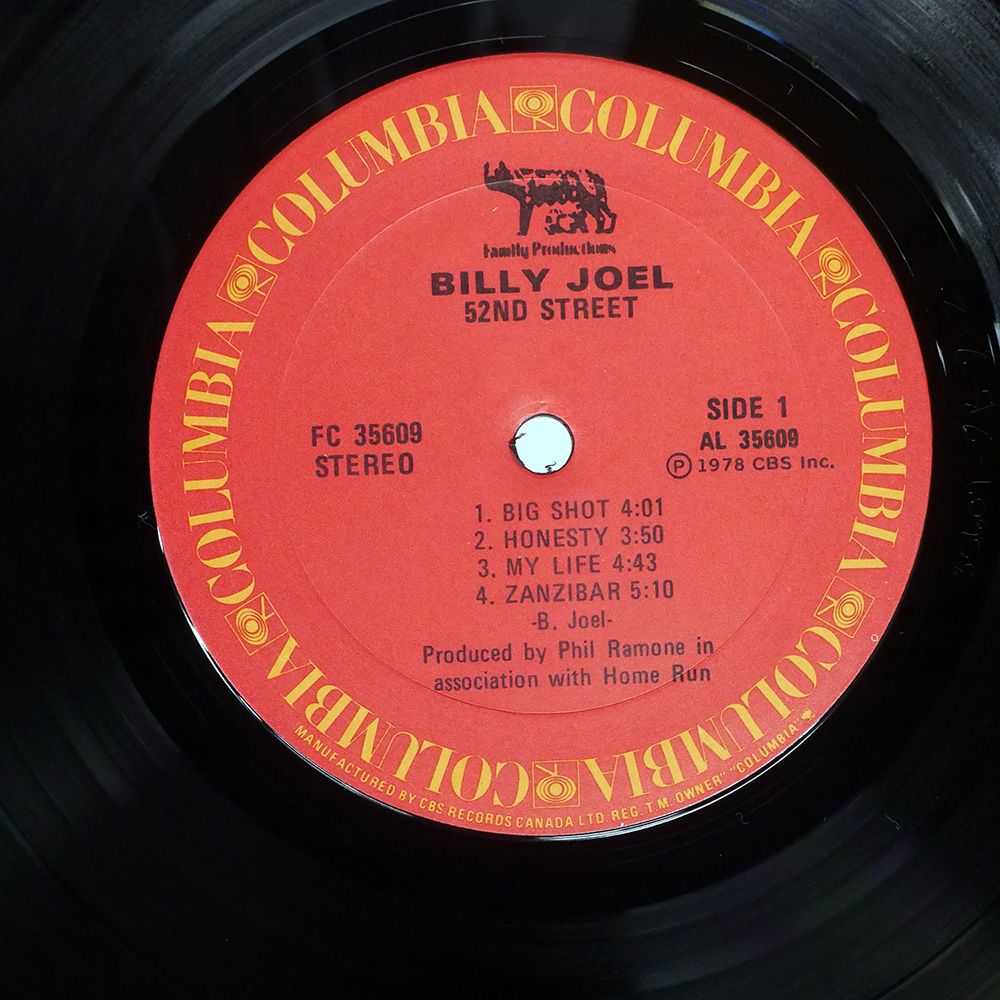 カナダ盤 BILLY JOEL/52ND STREET/COLUMBIA FC35609 LP - メルカリ