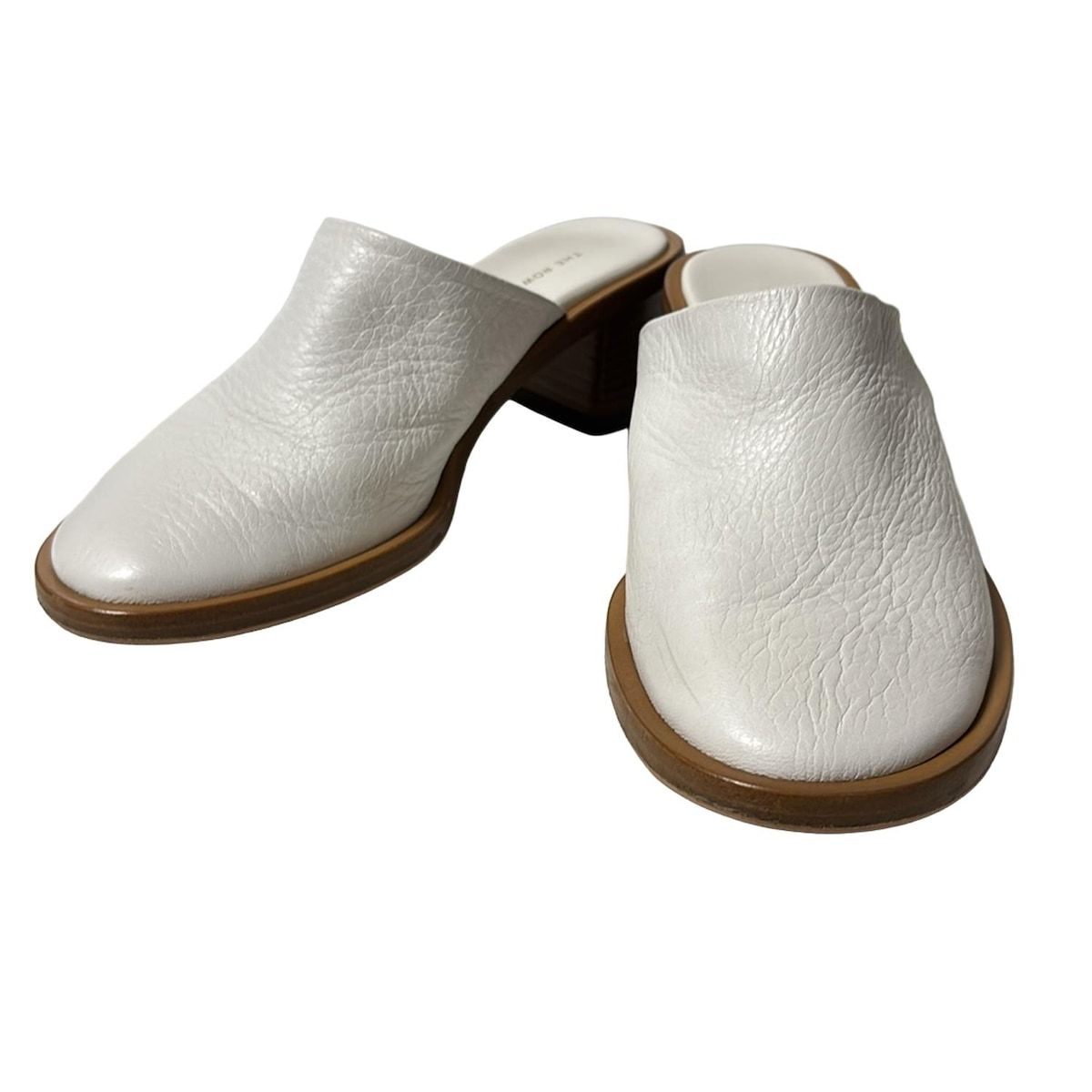 THE ROW ザロウ ミュール 36 レディース ティータイム クロッグ F1123-L23 白 アウトソール張替済 レザー