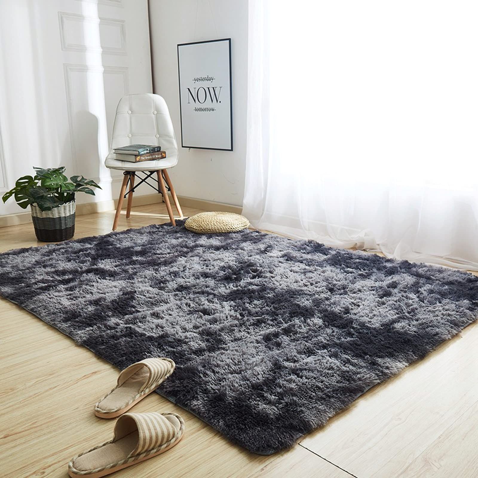 【数量限定】160x200cm) (ダークグレー 長方形 折り畳み 160x200cm(約2畳) ふわっと手触り優しいフランネルラグ 抗菌 洗えるラグ 滑り止め付 ラグカーペット ラグマット