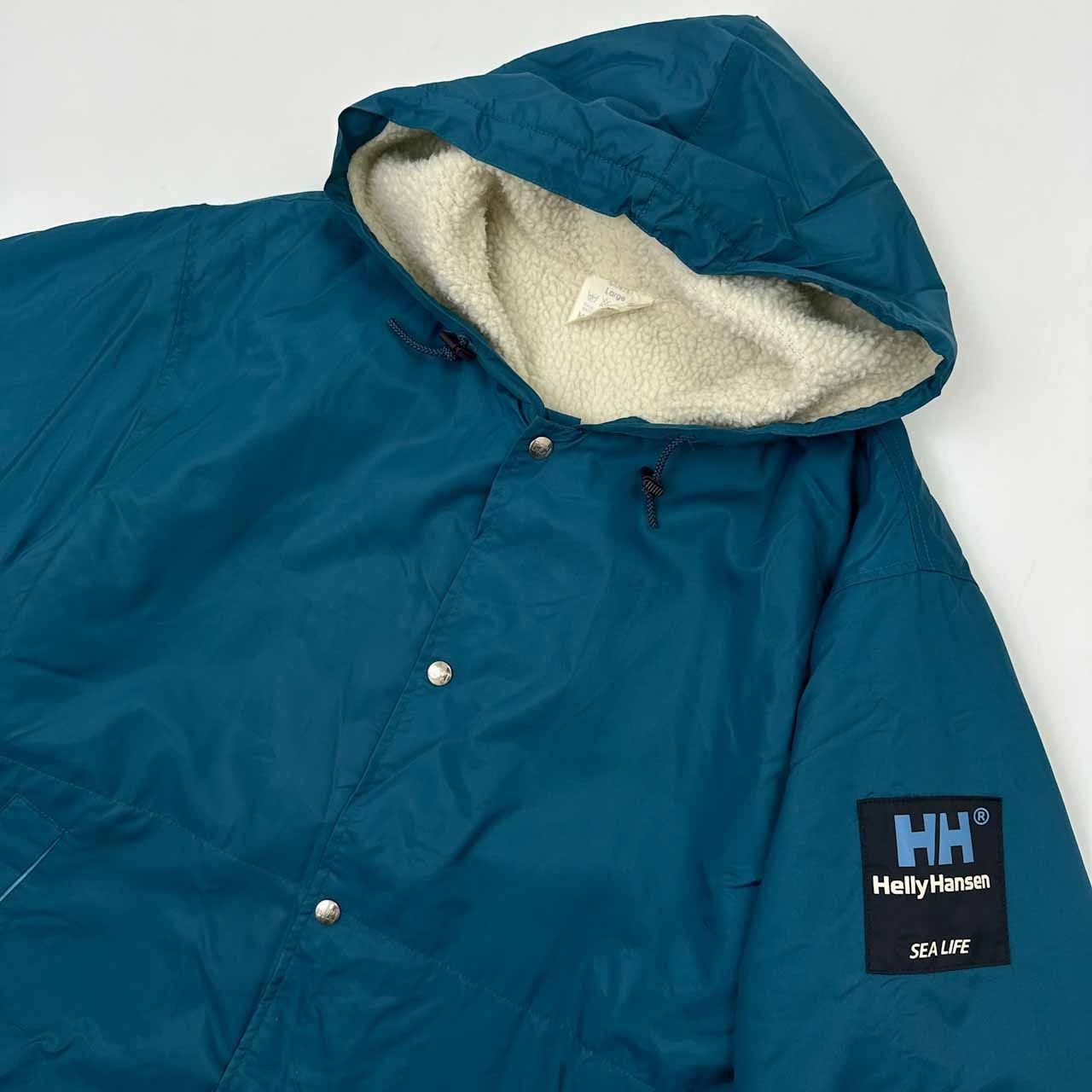 90s ヴィンテージ Helly Hansen 裏ボア フード付き ナイロン ベンチコート L - メルカリ