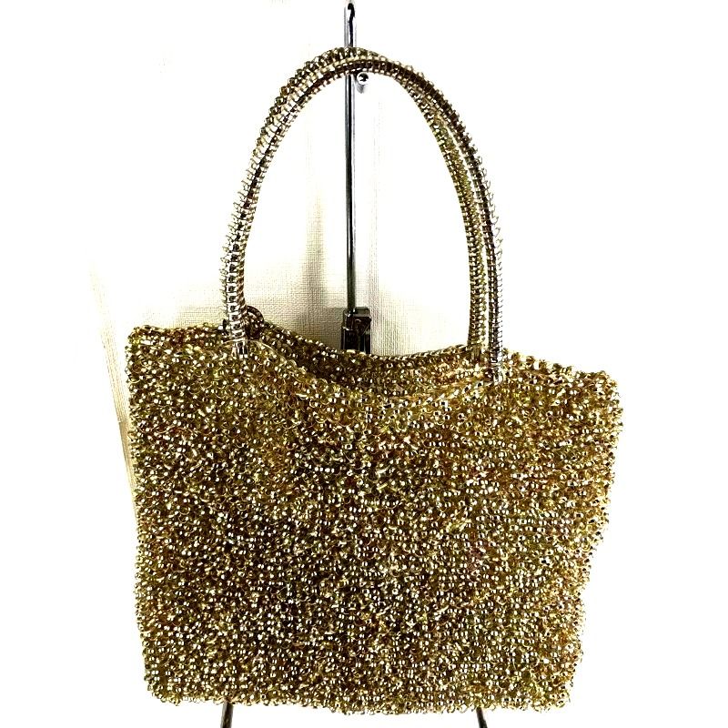 ANTEPRIMA ゴールド ワイヤーバック トートバッグ シャンパンゴールド