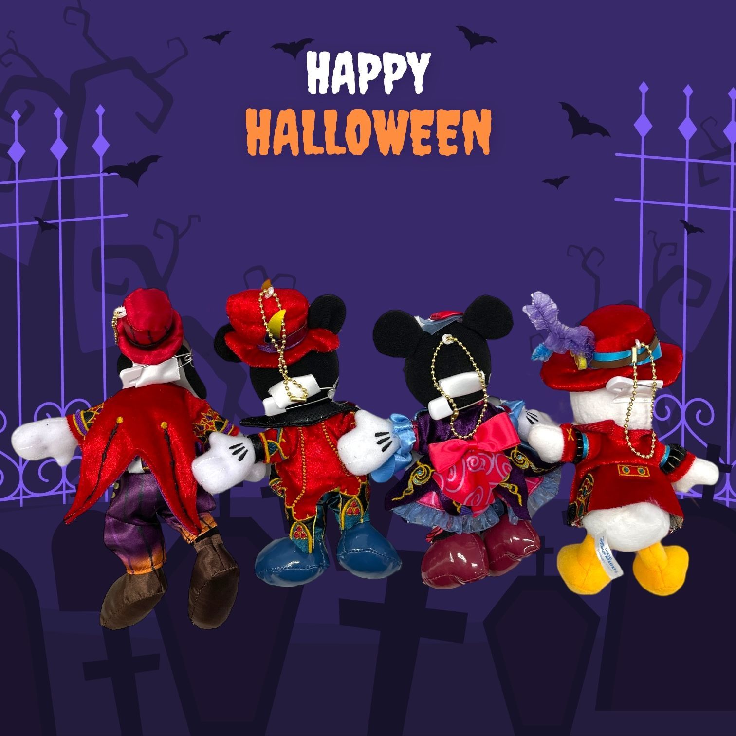 ディズニーランド ハロウィン 2025【4個セット】ぬいぐるみバッジ