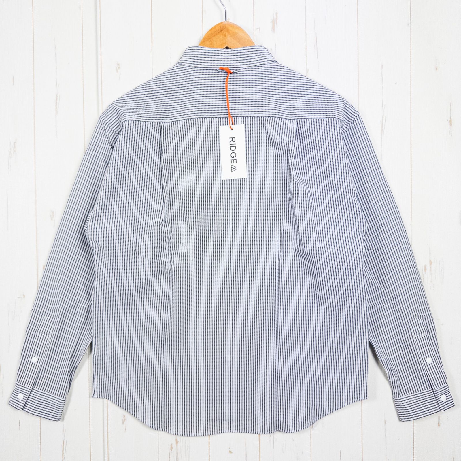 Women s S グレー系 Ridge Mountain Gear リッジマウンテンギア ベーシック ロングスリーブシャツ ストライプ Basic Long Sleeve Shirt Stripe Grey White ポリエ