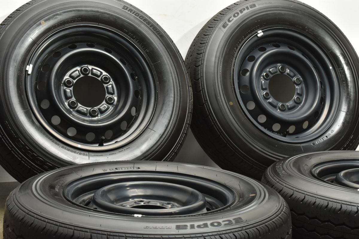 製 新車外し バリ溝 トヨタ 200 ハイエース 純正 15in 6.5J 35 ブリヂストン エコピア RD613 195|80R15 LT レジアスエース