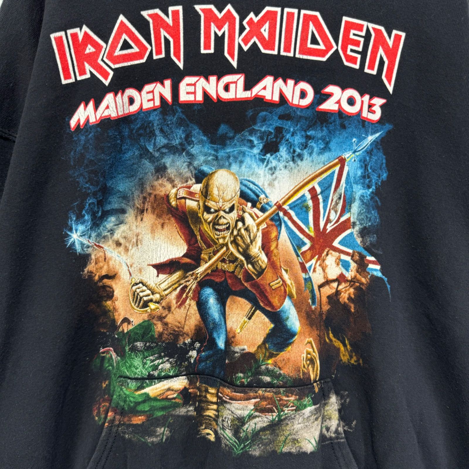 IRON MAIDEN Logo Print Hoodie アイアンメイデン パーカー フーディー