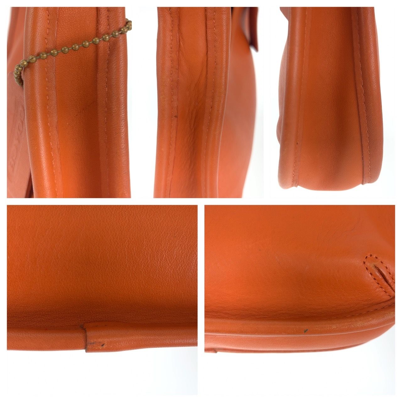 COACH コーチ ヴィンテージ オールドコーチ オレンジ 橙 ゴールド金具  