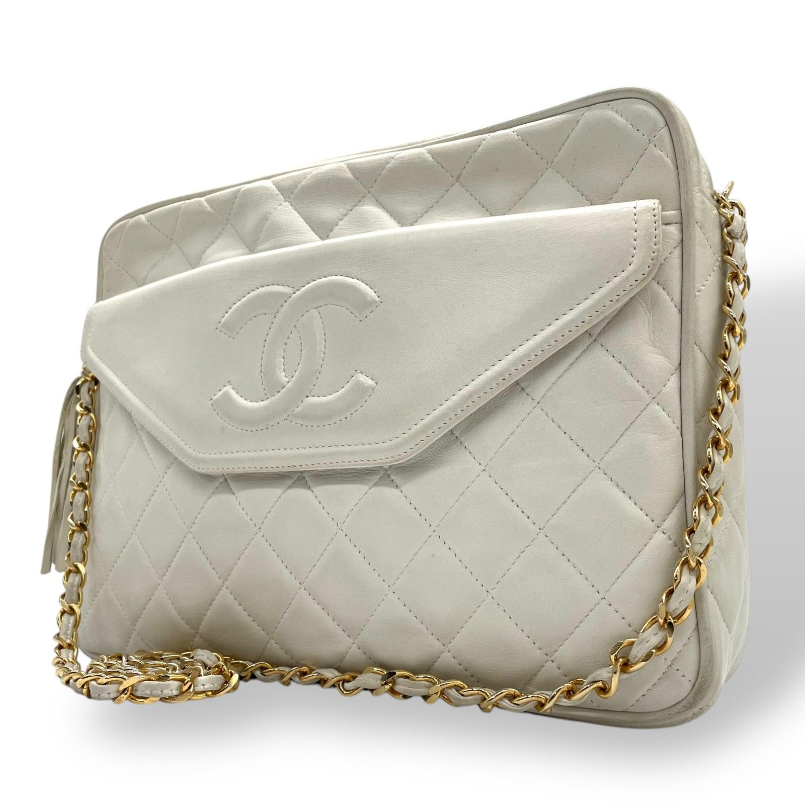 【超お買い得！】 Chanel アイボリー パーティーバッグ キルティング バッグ