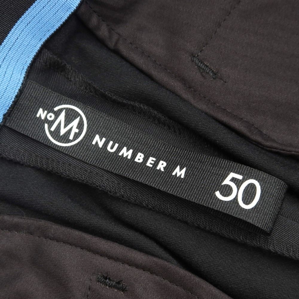 【中古】ナンバーエム NUMBER M ポリエステルコットン カジュアルスラックス パンツ ブラック【サイズ50】【メンズ】-7
