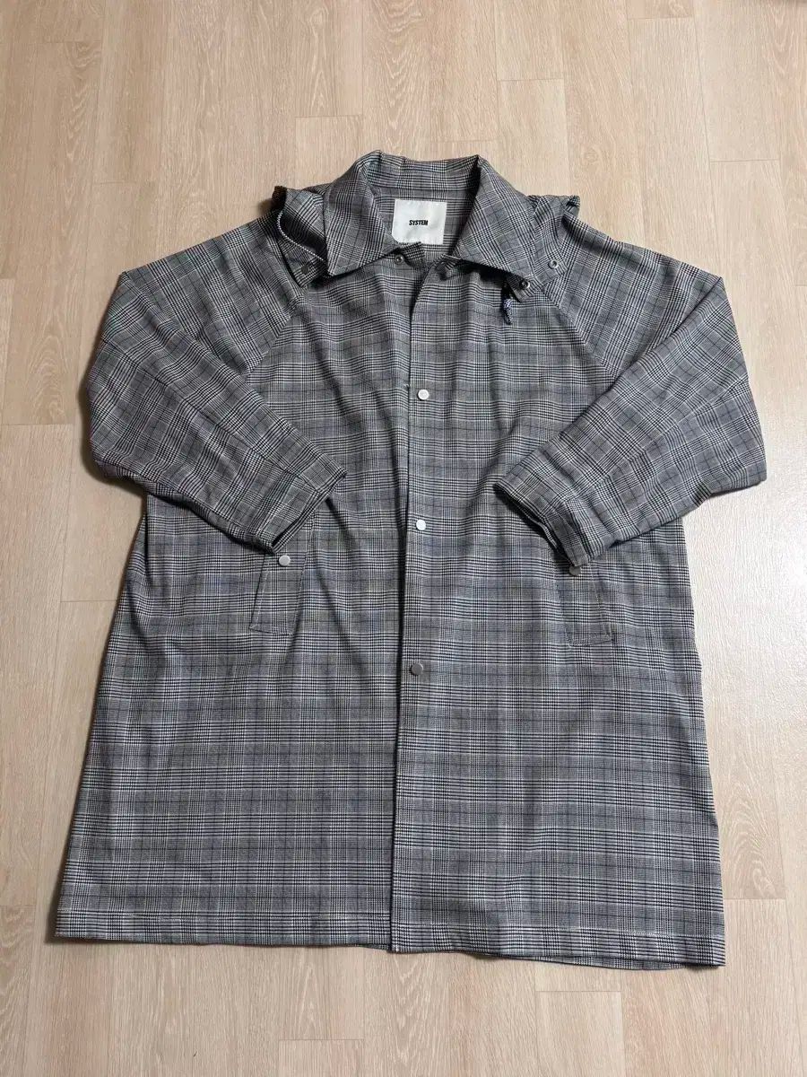 SYSTEM homme チェック フード トレンチコート