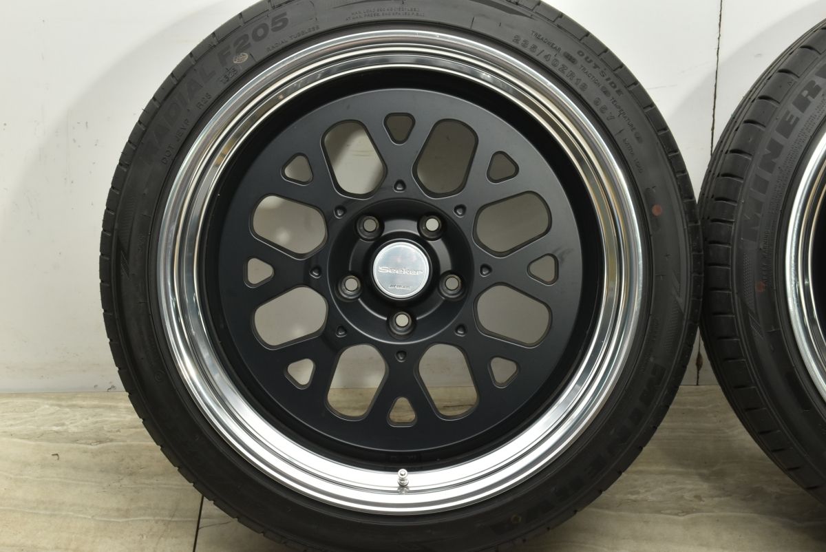 美品 バリ溝】WORK Seeker GX 18in 9.5J +20 PCD114.3 MINERVA F205 