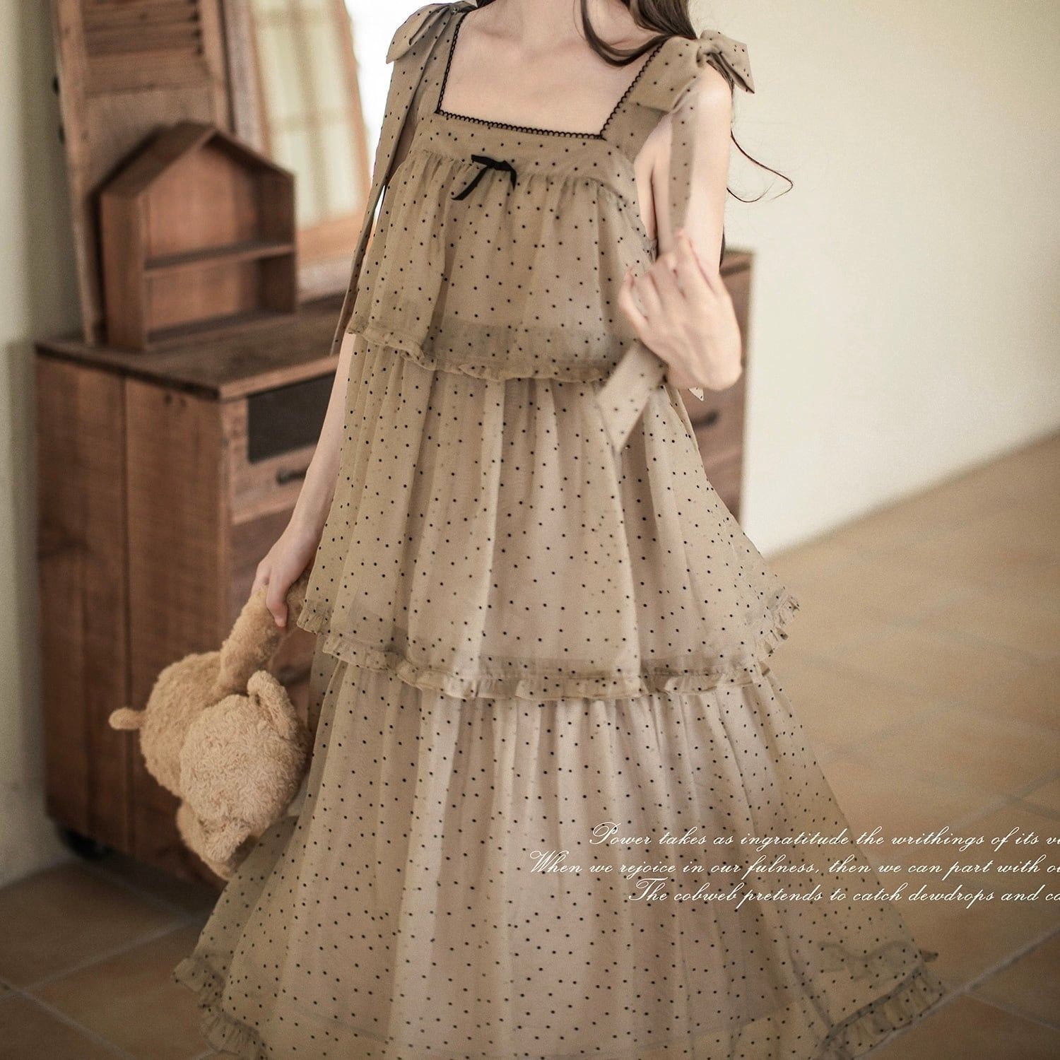 MARGARETHOWELL】25SS 5785156002 YARN DYED LINEN DRESS リネン  