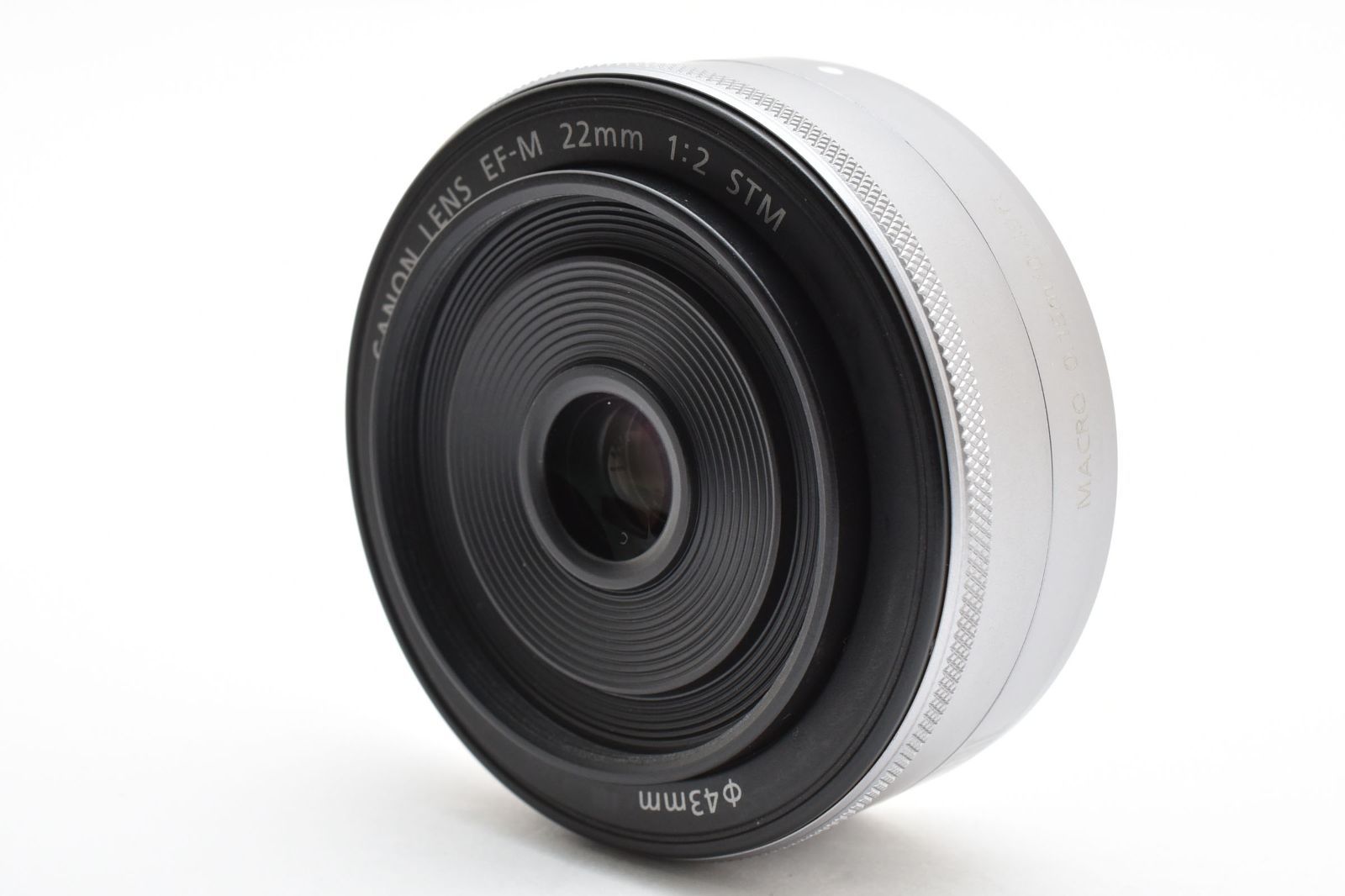 美品 Canon EF-M 22mm f2 シルバー キヤノン カメラレンズ EF-M Canon EF-M22mm F2 STM シルバー キャノン 単焦点広角