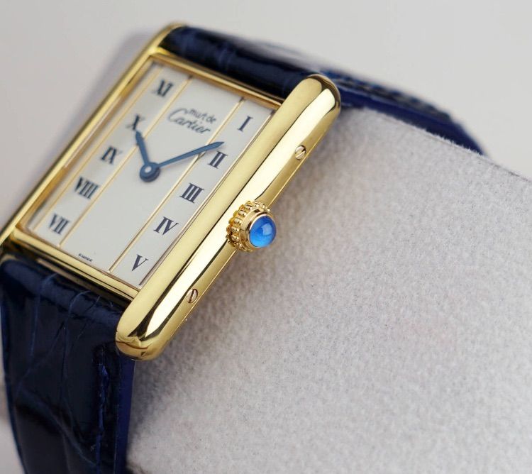 美品 カルティエ マスト タンク ゴールドライン ローマン LM Cartier 