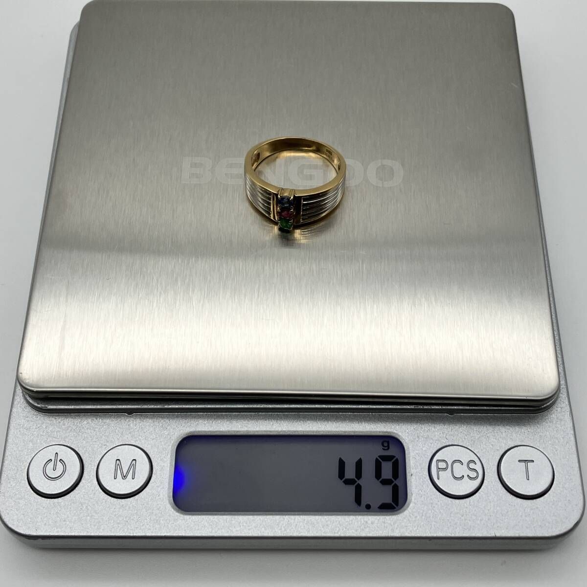 K18 18金 pt900 プラチナ900 デザインリング 14号 4.9g - メルカリ