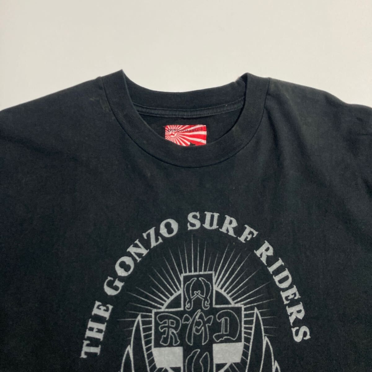 GONZO SURF ゴンゾー サーフ プリント Tシャツ 半袖 フェード ブラック