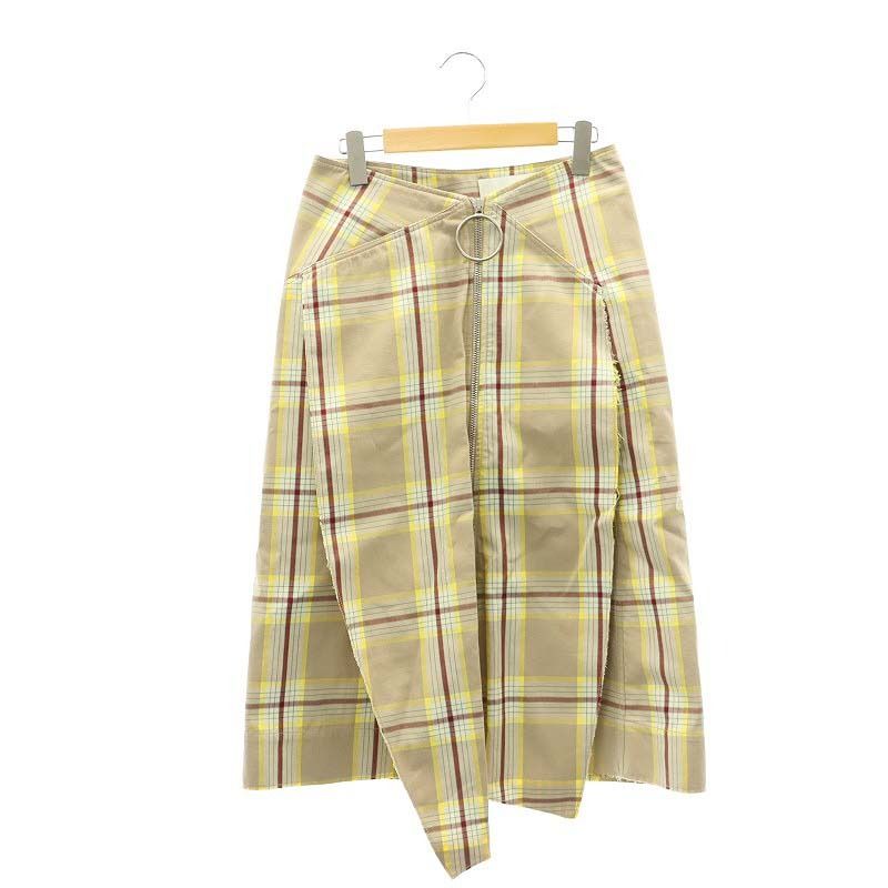 セドリック シャルリエ CEDRIC CHARLIER リングジップチェックスカート 
