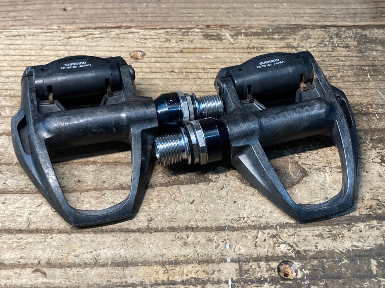 JH883 シマノ SHIMANO デュラエース DURA-ACE PD-R9100 ビンディングペダル SPD-SL 傷 BRIGHTFACE_UK