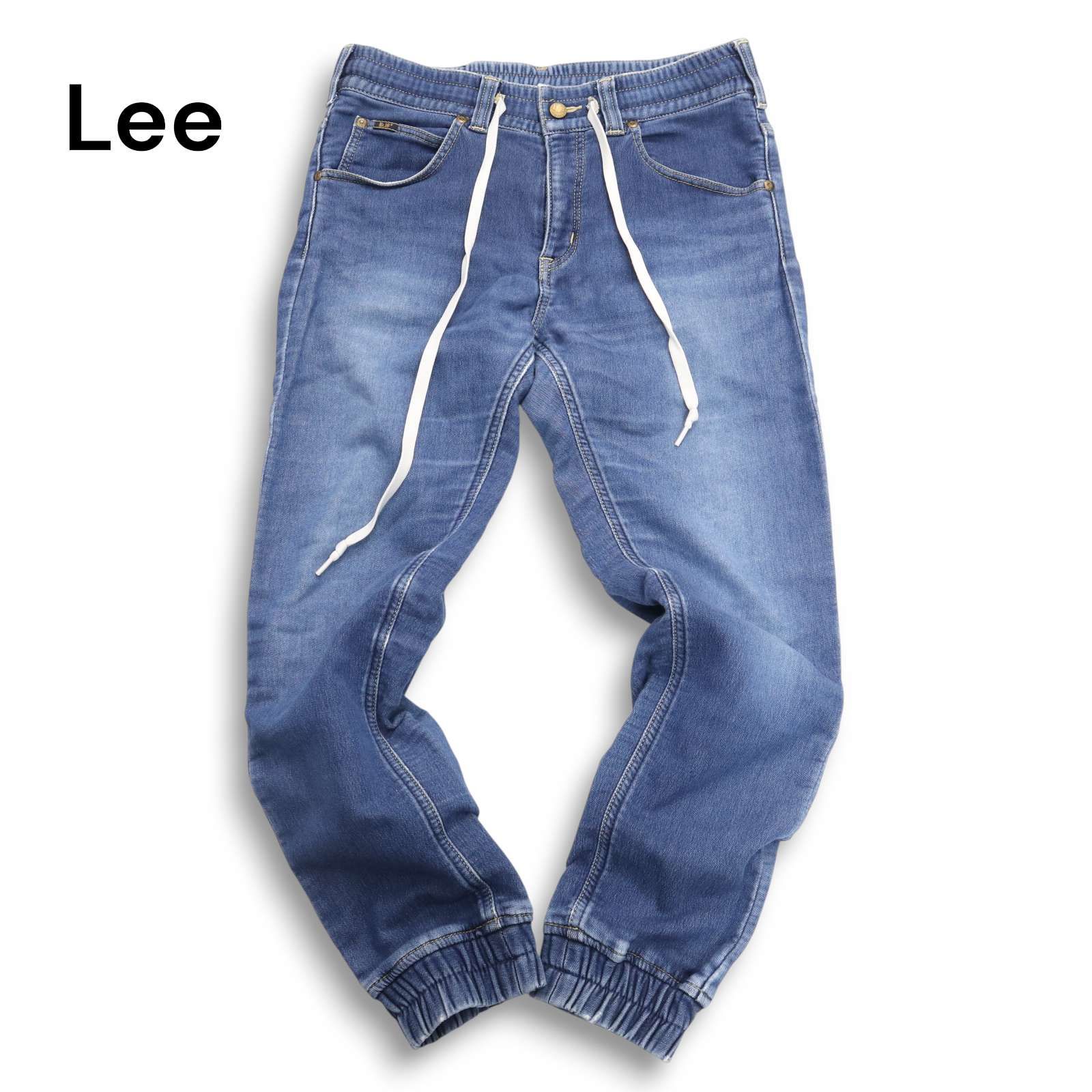 Lee リー × ナノユニバース別注 LB0037 USED加工 スウェット デニム イージー ジョガー パンツ ジーンズ Sz.M メンズ