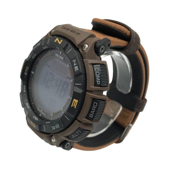 CASIO カシオ PRO TREK 腕時計 メンズ タフソーラー 電波 デジタル 登山 アウトドア コンパス コヨーテブラウン/ブラック PRG-340L-5JF 中古 T1 CASIO カシオ PRO TREK 腕時計 メンズ タフソーラー 電波 デジタル