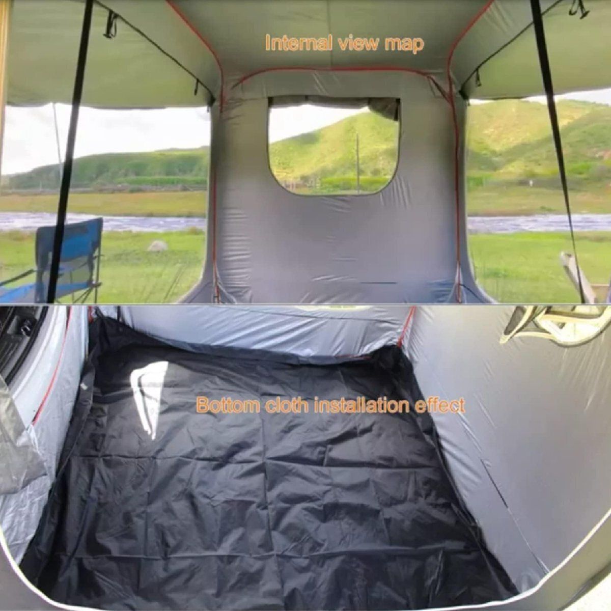 高品質 車中泊 サンシェード キャンプ用品 車用タープ カーテント テント 4シーズン アウトドア 組立簡単 持ち運び便利防水 ソロ 広い OLIVEOS_COM_TR