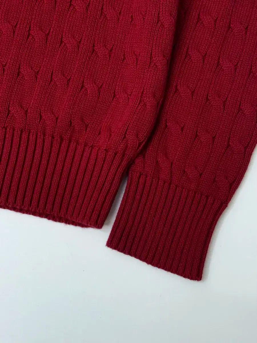 ポロ Ralph Lauren(ラルフローレン) レッド ケーブル ニット