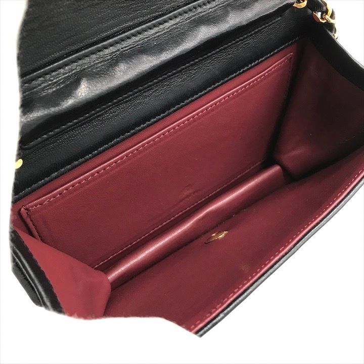CHANEL ミニミニマトラッセ ココマーク バッグチャーム ラムスキン　黒 美品 CHANEL シャネル ココマーク ミニ マトラッセ プッシュ