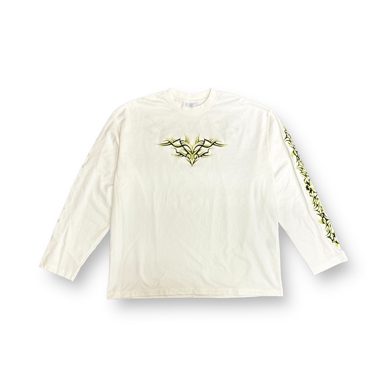VETEMENTS 21SS Tribal Embroidered L/S Tee トライバルエンブロイダー 