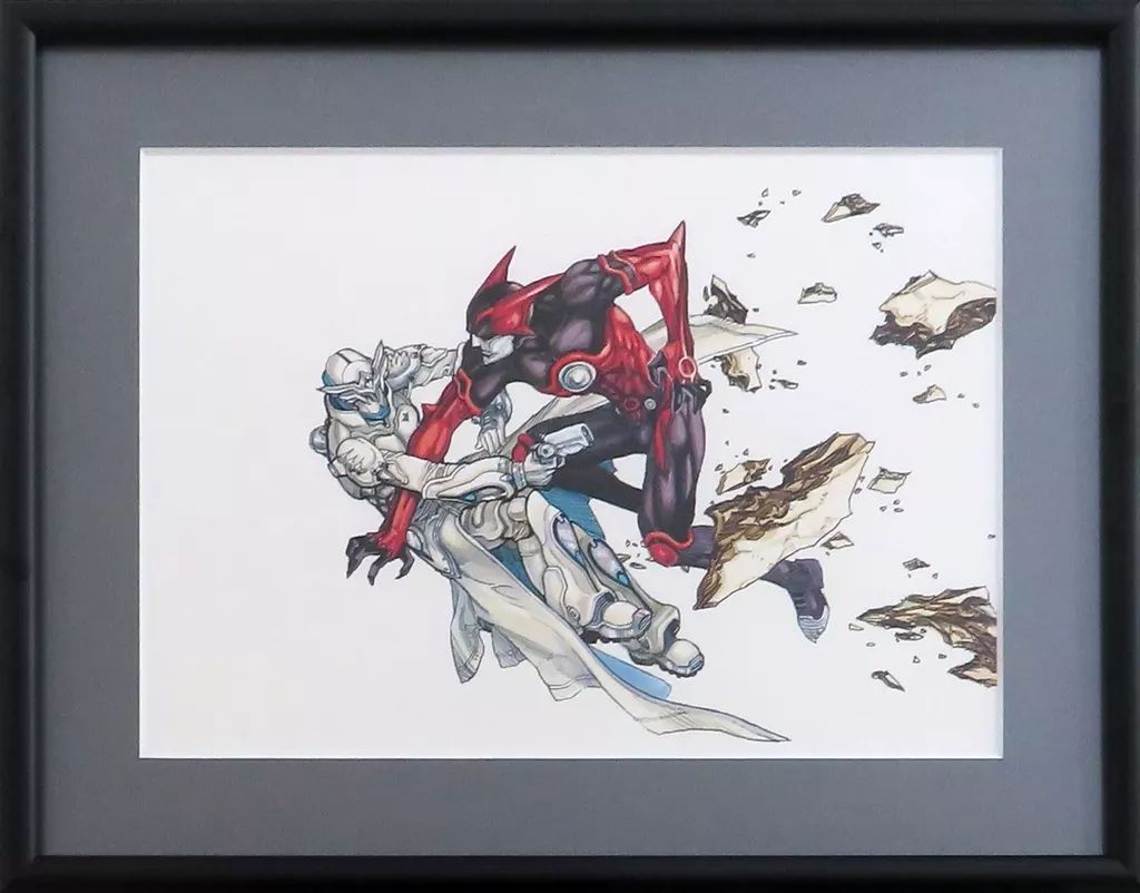 【】原画イラストボード 付属品付)ZETMAN 原作 A4キャラファイングラフ C