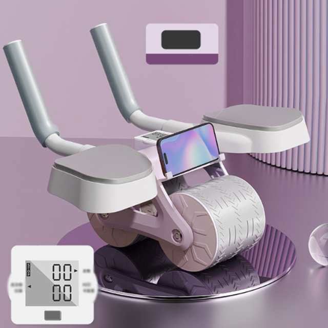 最新作！ 新型 腹筋ローラー アブローラー タイマー カロリー機能 2輪