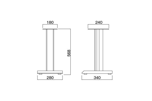 台型スピーカースタンド 2台1組