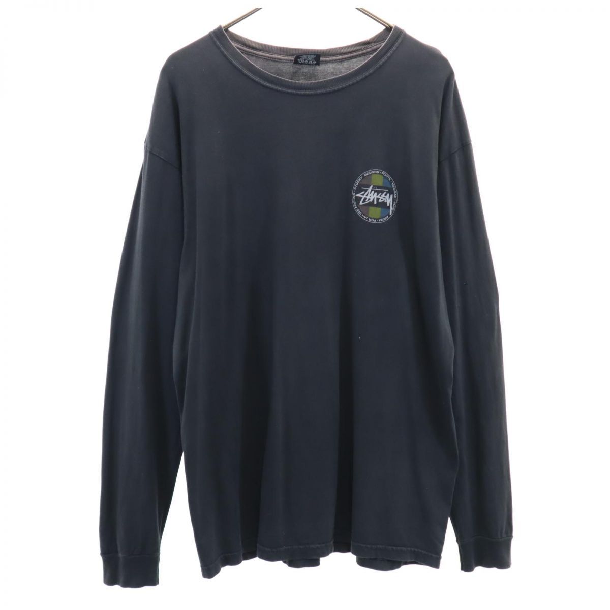 ステューシー 長袖 Tシャツ L 黒 STUSSY ロンT メンズ 古着 【240225】
