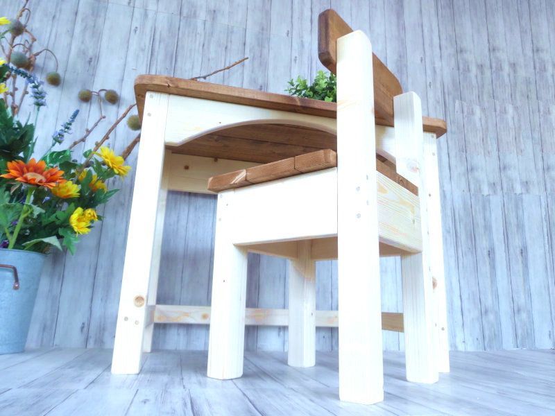 キッズチェア-キッズデスク チーク色＆ナチュラル